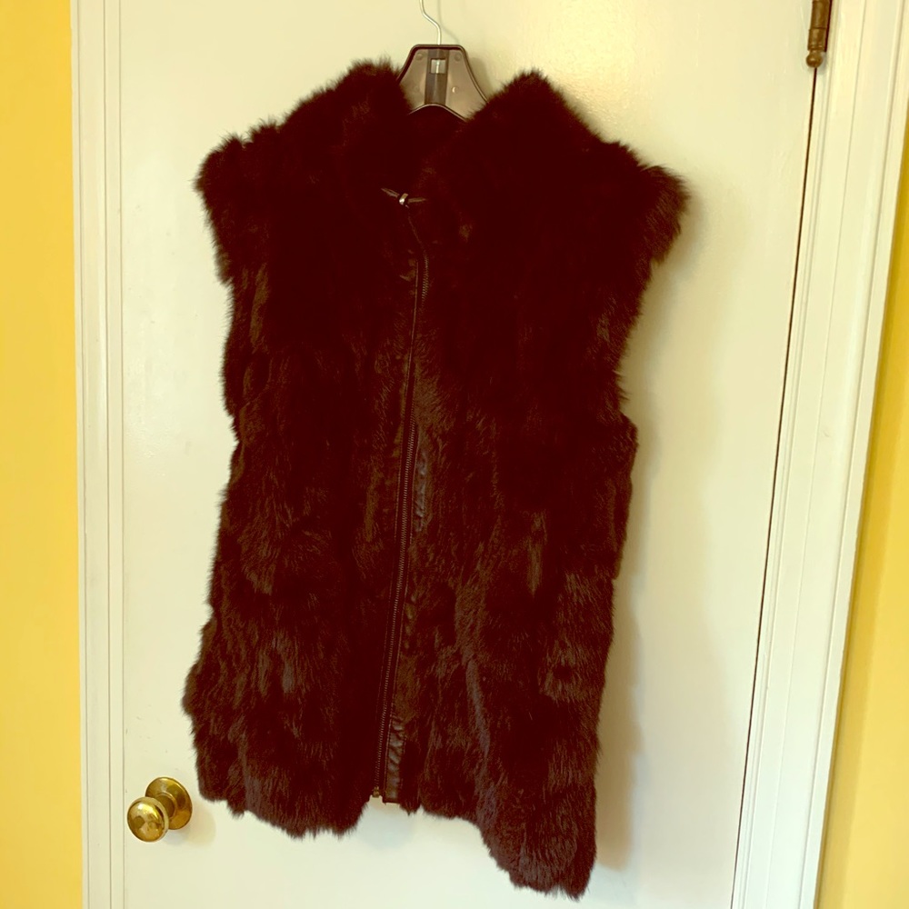 Brown fur vest. Gorgeous!!!!